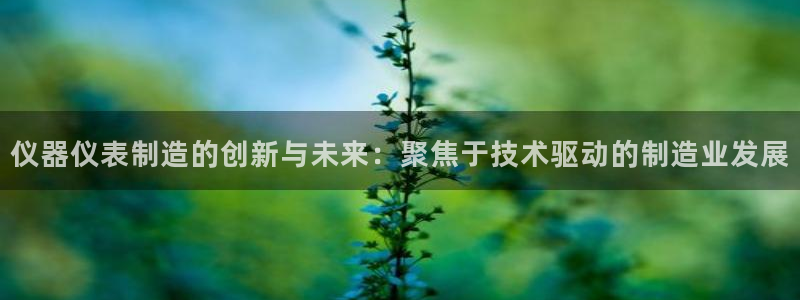 意昂体育3联系电话：仪器仪表制造的创新与未来：聚焦于技术驱动
