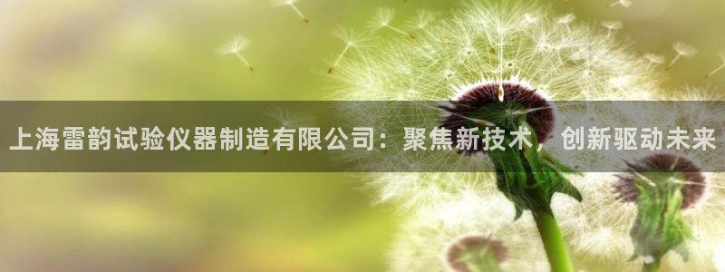 意昂3娱乐下载：上海雷韵试验仪器制造有限公司：聚焦新技术，创