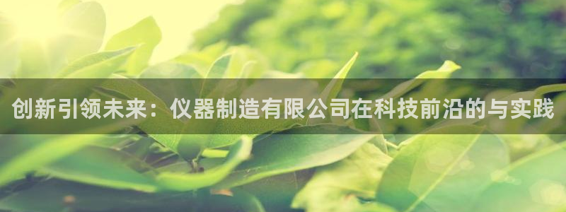 意昂3集团：创新引领未来：仪器制造有限公司在科技前沿的与实践