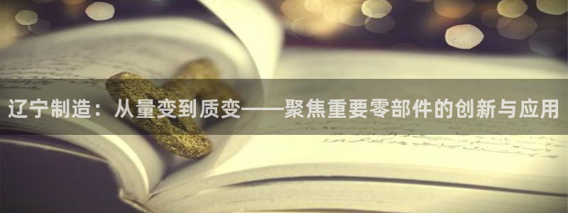意昂3娱乐下载：辽宁制造：从量变到质变——聚焦重要零部件的创