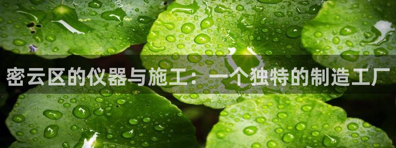 意昂体育3招商电话地址是多少：密云区的仪器与施工：一个独特的