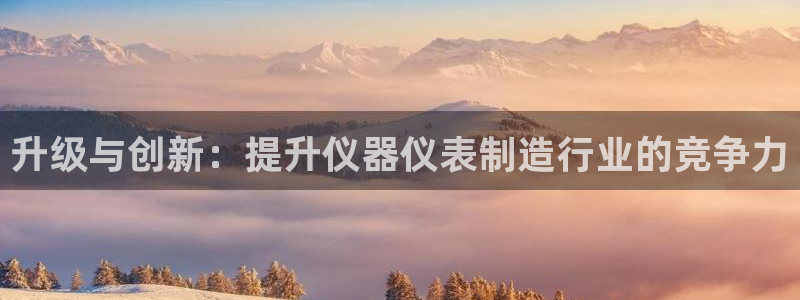意昂体育3招商电话地址：升级与创新：提升仪器仪表制造行业的竞
