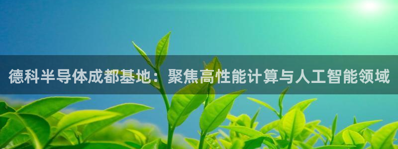 意昂体育3平台注册要钱吗安全吗：德科半导体成都基地：聚焦高性