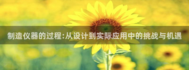 意昂体育3软件：制造仪器的过程:从设计到实际应用中的挑战与机